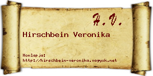 Hirschbein Veronika névjegykártya